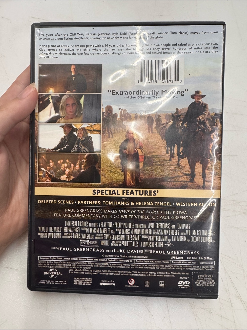 News of the World (DVD, 2020) Tom Hanks Helena Zengel Disc Tested, Working - Picture 2 of 3